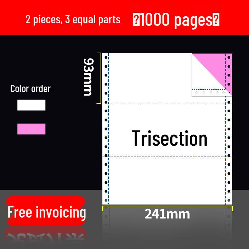 Triple & Twofold Dot Matrix Printer Paper - 2, 3, 4 Part Options
