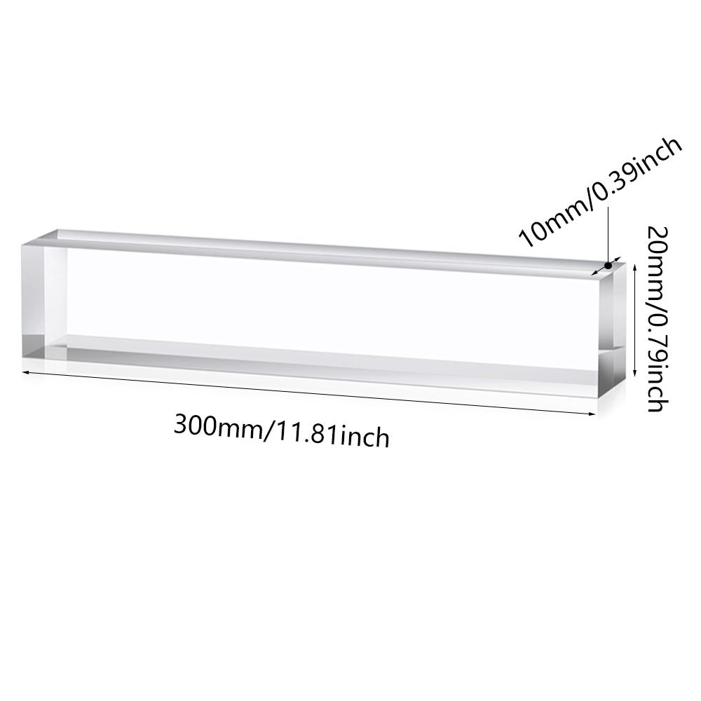 1pcs Transparents Square Acrylic Stick Bar, Clear for DIY Craft, Display Stand, Polished Edges, Multiple Sizes