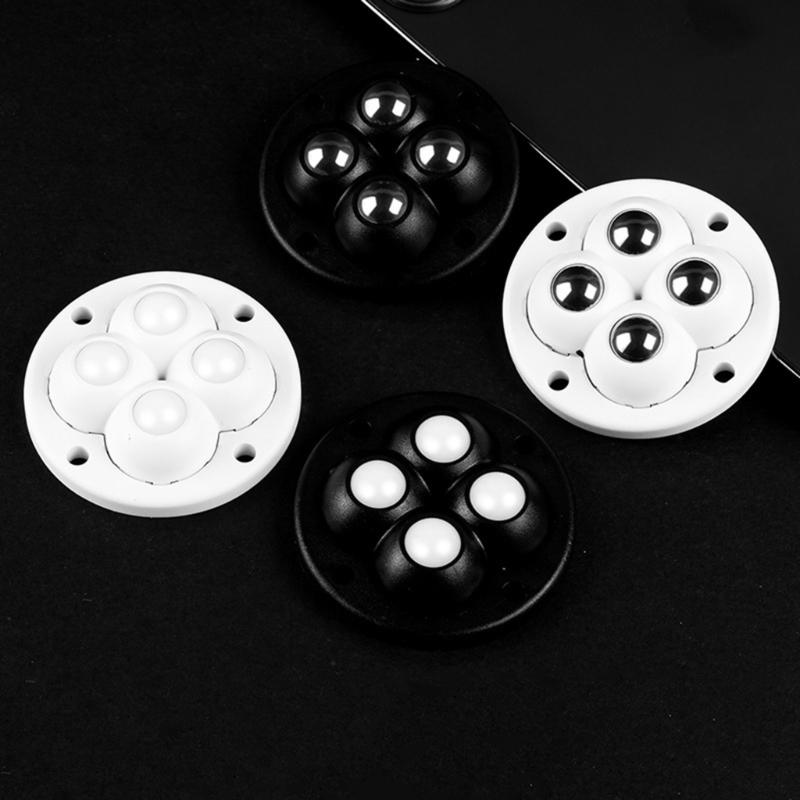 4 Pezzi Ruote Girevoli Autoadesive Mini Ruote Girevoli Ruota Universale Rotazione a 360 Gradi Pulegge per Bidone Pattumiera