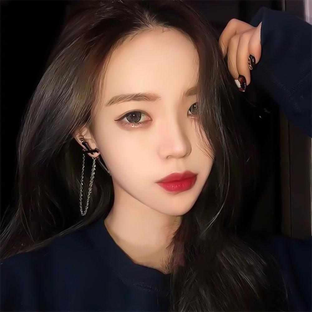 Bluelans Earrings Drop Cartilage Unisex Cross Punk Stud Long Chain 1Pc Earring Piercing Jewelry