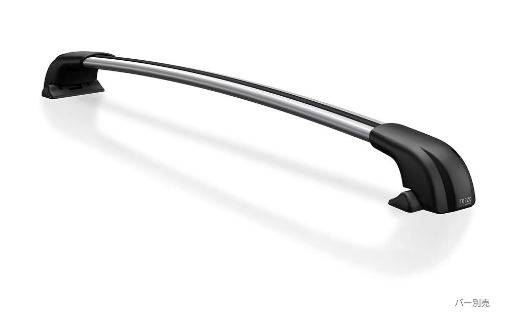 Terzo Roof Carrier Base Carrier Set of for Aero with EF100A (by PIAA) Feet, 4, Roof-On Type, Black, Bars, Locks,