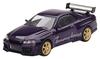 TrueScale Miniatures MINI GT Nissan Skyline R34 Tommykaira Midnight Purple Drive Finished Model 1/64 GT-R R-z Right-Hand