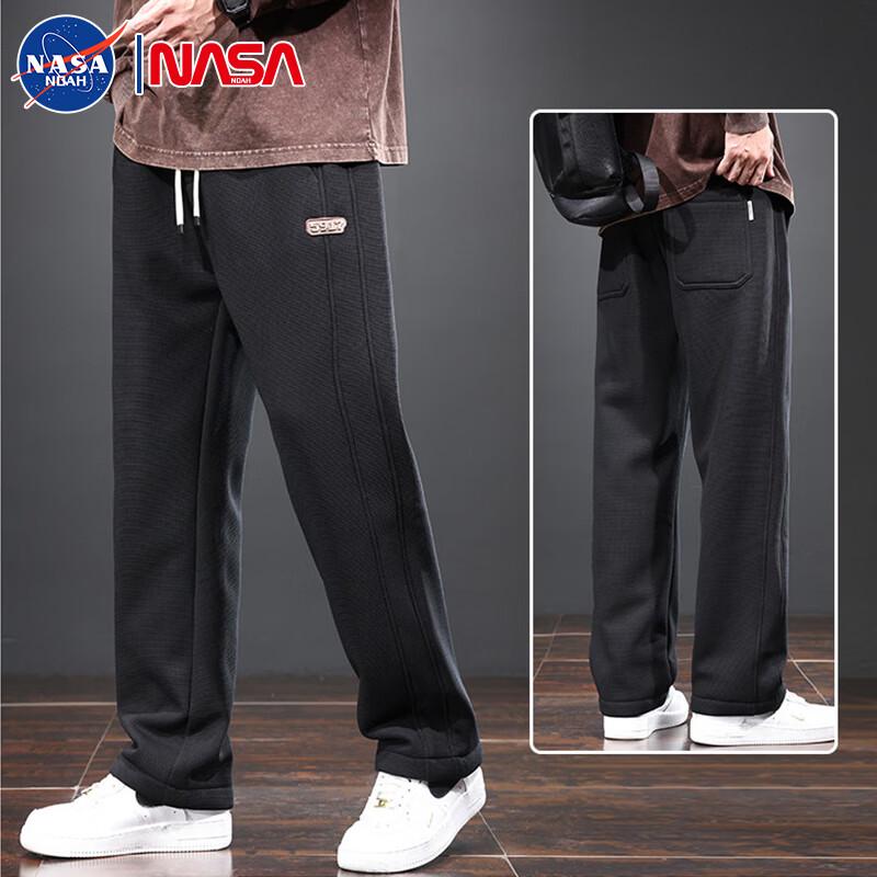 NASA NOAH Men s Waffle Knit Loose Straight Sweatpants 4XL