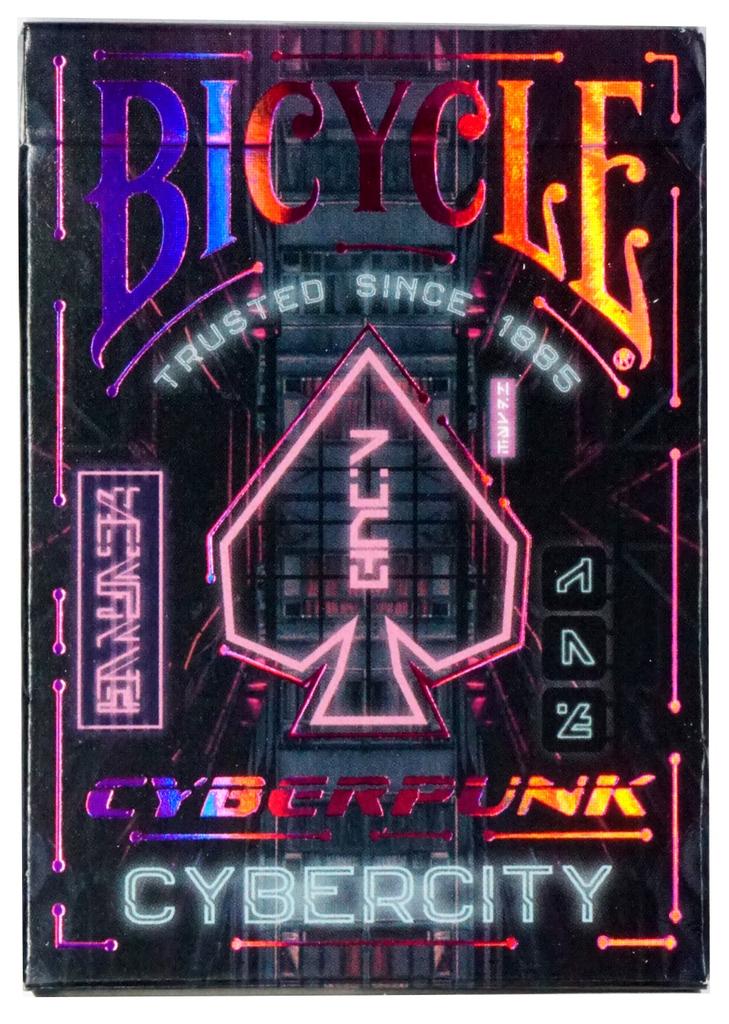 BICYCLE CYBERPUNKT CYBERCITY Playing Cards 1 DECK in a Wooden Box