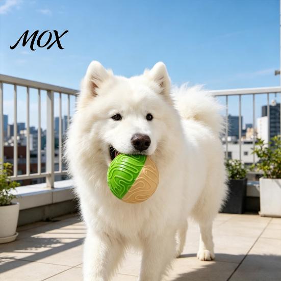 Interactive Squeaky Balls for Dogs Ball Dog Chew Toy, Indestructible Textured Teeth Fetch Toys Pets Cleaning Aggressive Chewers TPR Rubber Pet