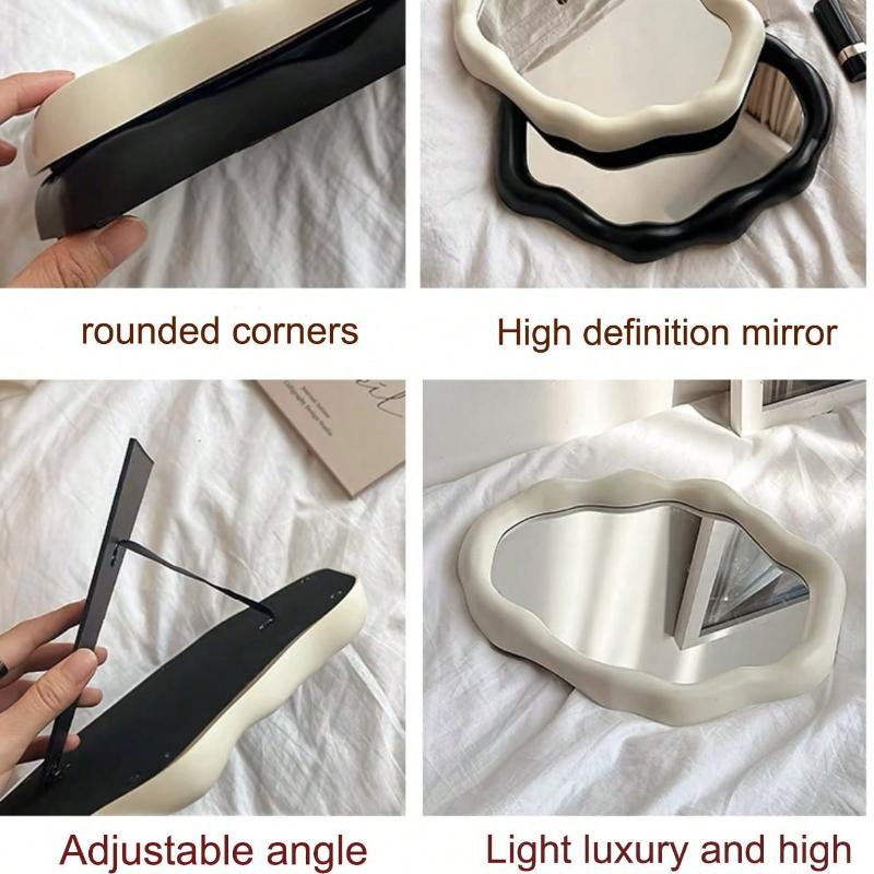 Nordic Style Makeup Mirror High Appearance Value Vanity Mirror for Bedroom Dressing Table Elegant Desktop Decorative Ornament