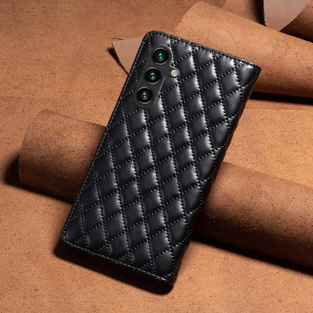BINFEN COLOR For Samsung Galaxy A15 4G Case BF Style-16 Card Holder Leather Phone Cover