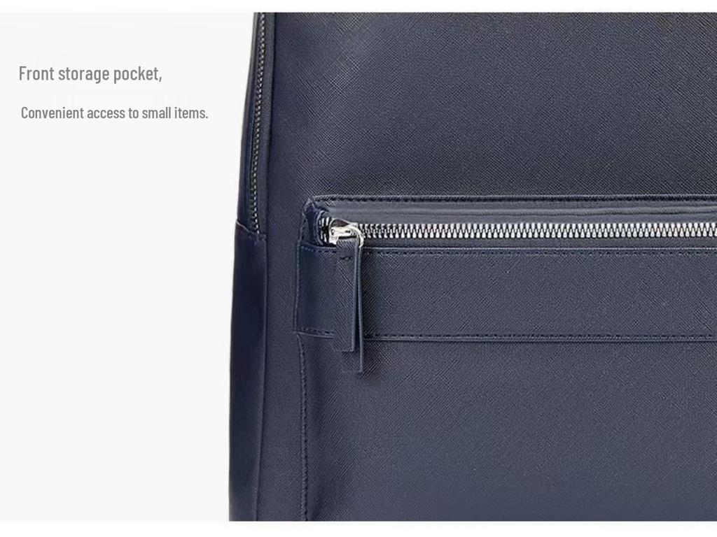 TMF Versatile Fashion Double-Shoulder PU Leather Backpack - Trendy, Large-Capacity for Men & Women