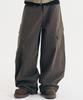 Denawo Cotton Curved Cargo Pants (Charcoal)