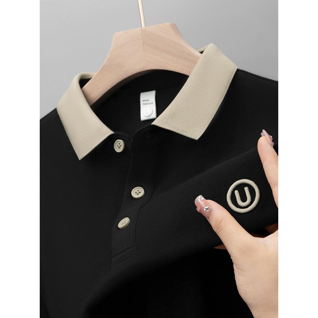Men's Casual Shirt - Short Sleeved Summer Top, Ribbed Collar and Cuffs Design, Breathable Elastic Fabric, Regular Fit