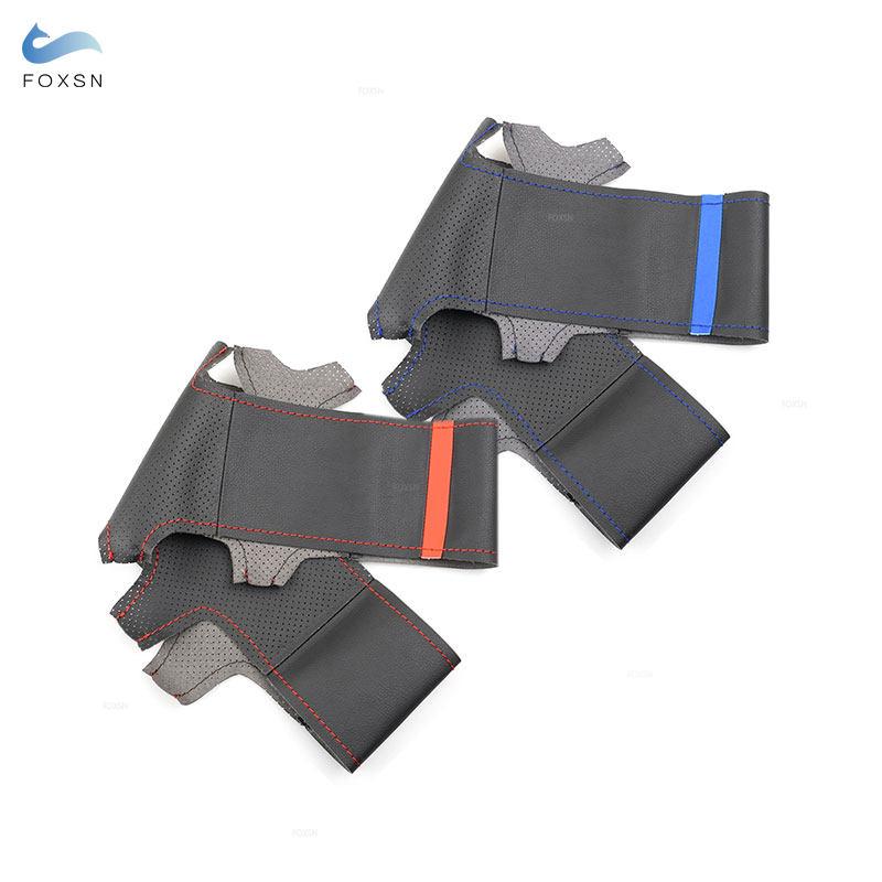 För Toyota Prius 20 XW20 2004 2005 2006 2007 2008 2009 Handstickt Bilstyrhjulsskydd Perforerat Mikrofiberläderkant