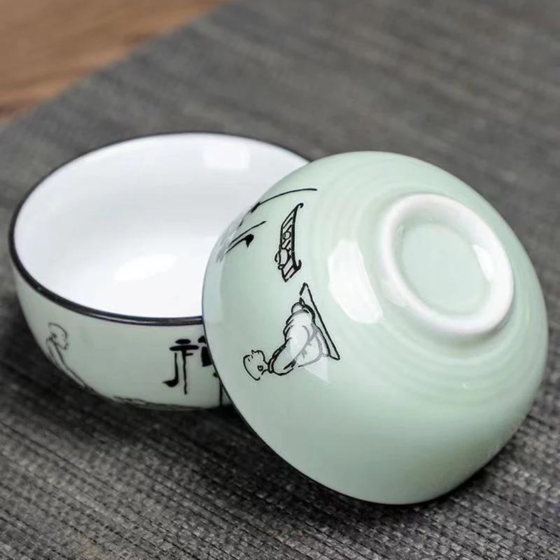 Zestaw filiżanek do herbaty Kung Fu Zestaw do herbaty z grubej ceramiki Filiżanka do herbaty Celadon Czajnik Yixing Filiżanki i kubki ceramiczne Naczynia do herbaty Czajniki Gaiwan Samowar