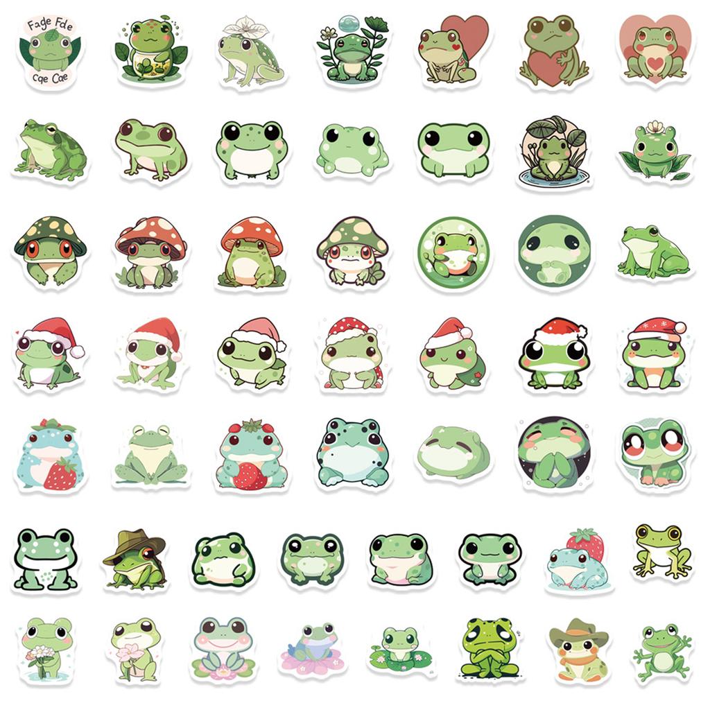 100Pcs Froggy Stickers Cartoon Animal Stickers for Journal Planner Pen Case Children Stickers for Rewarding Scrapbooking