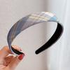 2 Stück/Set 2 cm dünner karierter Stoff-Haarreif für Frauen Mädchen tägliche Presse Haaraccessoires Koreanische JK Studentenuniform Kopfbedeckungen