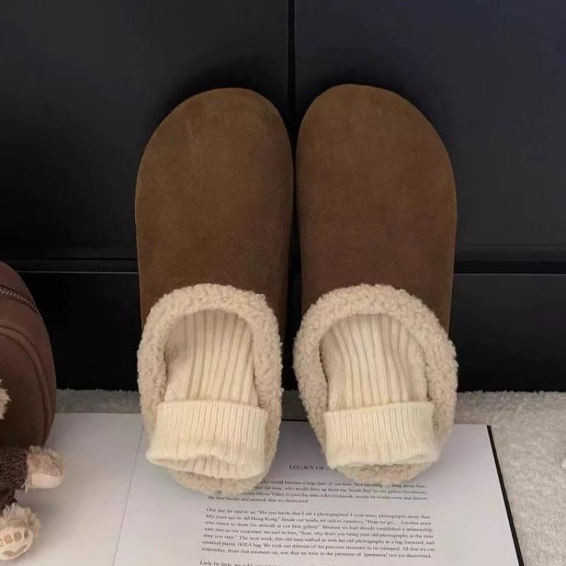 

Модные балетки Мех Женские ботильоны из замши Теплая обувь для ходьбы Зимние сапоги для снега Женские трендовые Уютные Ретро Новые Короткий плюш Botas Mujer 43 шоколадный