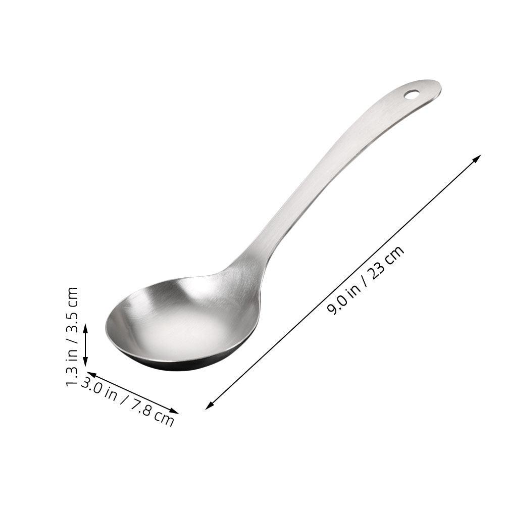 Stainless Steel Rice Spoon Premium Polished Kitchen Utensil for Home Restaurant Noodle Shop Soup Serving Mealtime Elegant