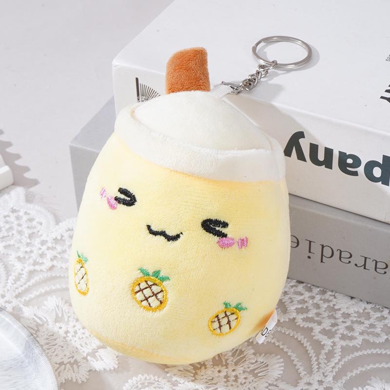 Fruit Bubble Tea Plush Keychain Doll Gift