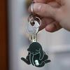 Anime Keychain Creative Pull Play Egg Cat Keychain Pendant Funny Rotatable Acrylic Bag Pendant Women Keyring Purse Car Keychain