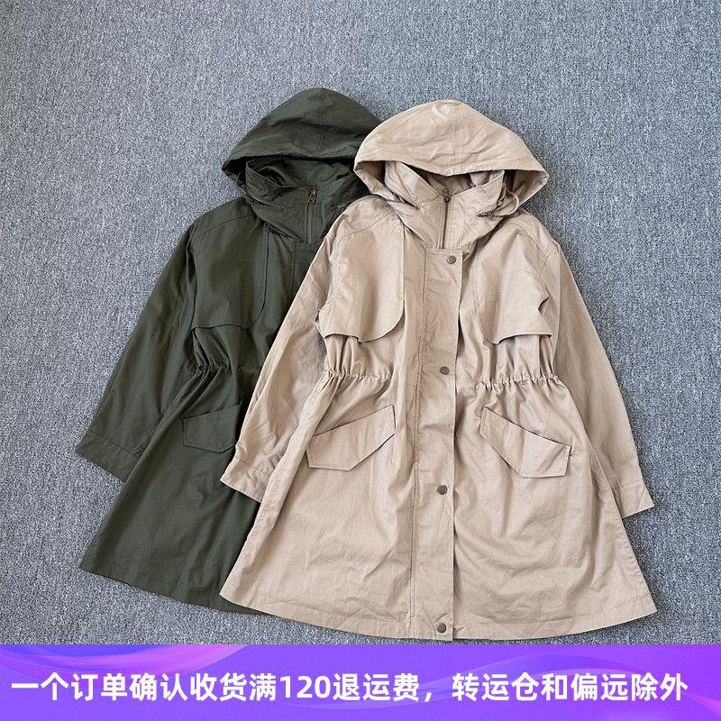 

Высококачественный плащ кэжуал из чистого хлопка средней длины и длинный для внутренних продаж Flawed Khaki 100 Cotton Tight Waist Coat XL