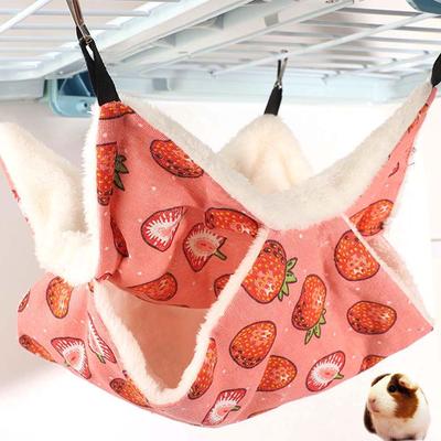 Fleece Plush For Small Animal Double-layer Rat Bed Guinea Pig Hideout Hanging Hammock Hamster House
