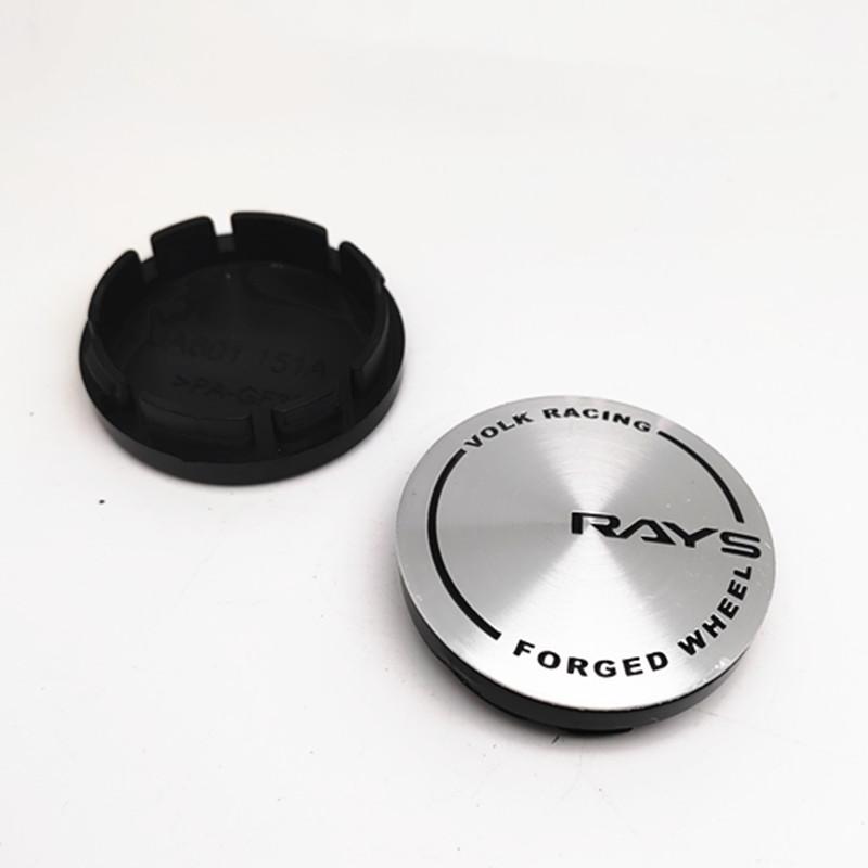 ATA1 4pcs 56mm 53mm Volk Rays Racing Wheel Center Caps Hub Car Styling Rims Replacement Rims Cover Emblem Badge Auto Accessories
