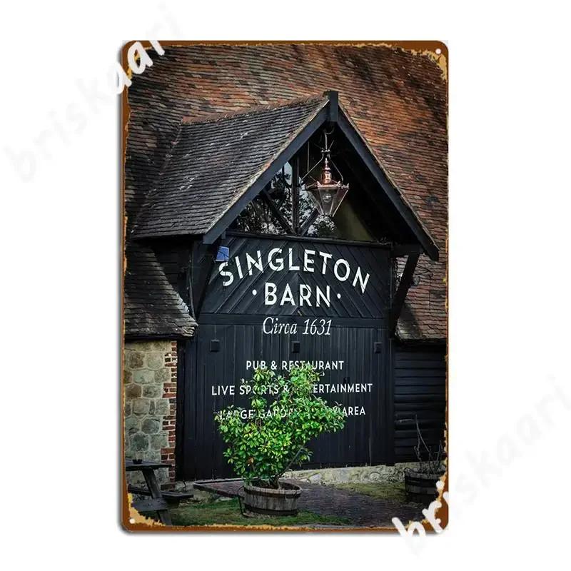Singleton Barn Metal Sign Poster Pub Classic Designing Create Pub Tin Sign Poster 20X30CM