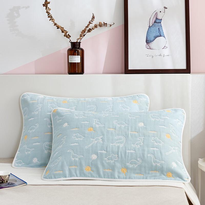 Brangdy Dinosaur Gauze Pillow Towel