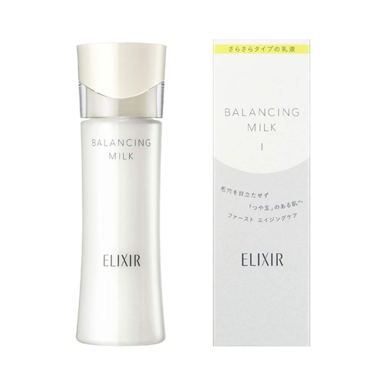 ELIXIR Balancing Milk Silky Type 130mL Emulsion Moisture Pore Care Hydration Radiance Pearl Lufer