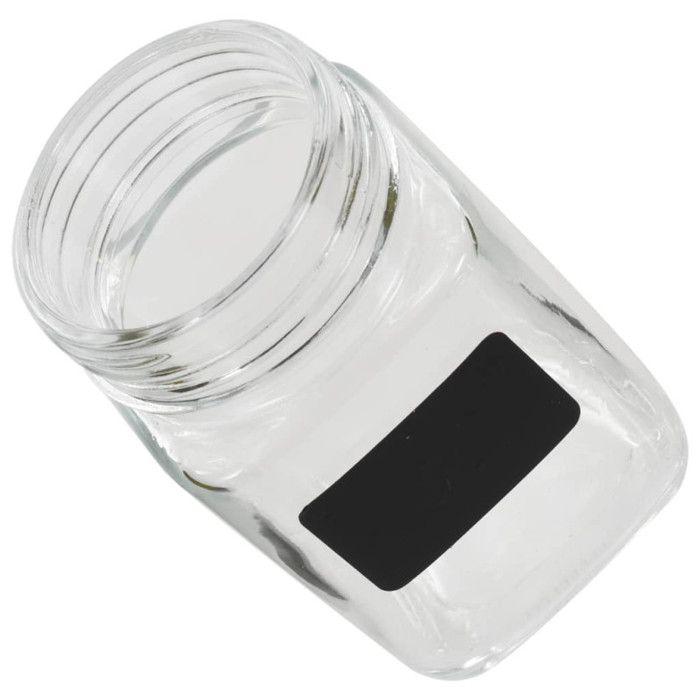 VidaXL Pots de conservation avec autocollant 24 pcs 300 ml