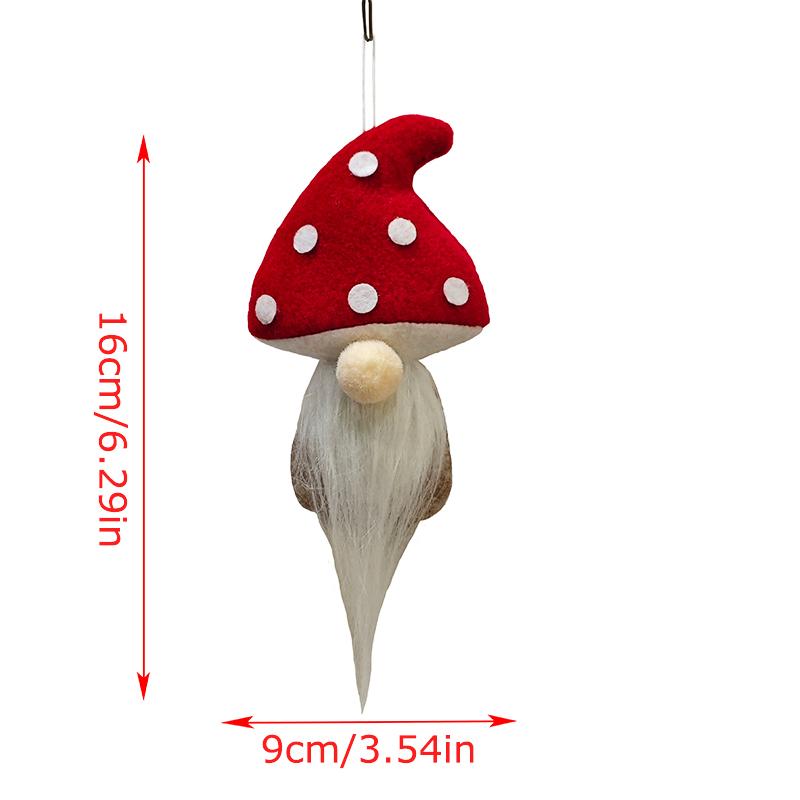 1/4/6PC Red Christmas Tree Tree Hanging Cute Hanging Pendants Party Long Beard Doll Pendants Christmas