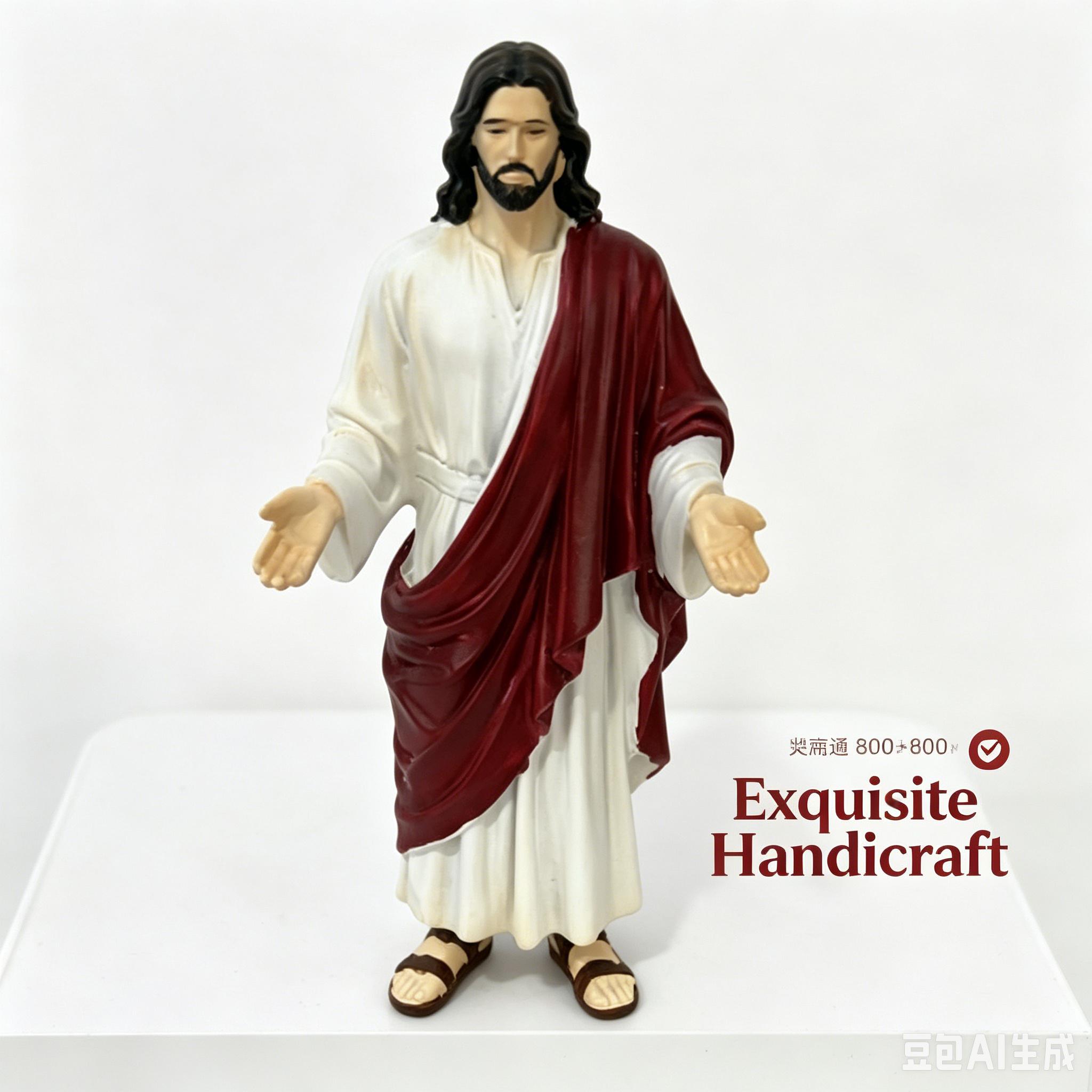 Jesus Christ Statue with Open Arms 1/6 Scale Figure Multicolor Jesus Christ Sculpture for Home Decor Religious Gifts Collection