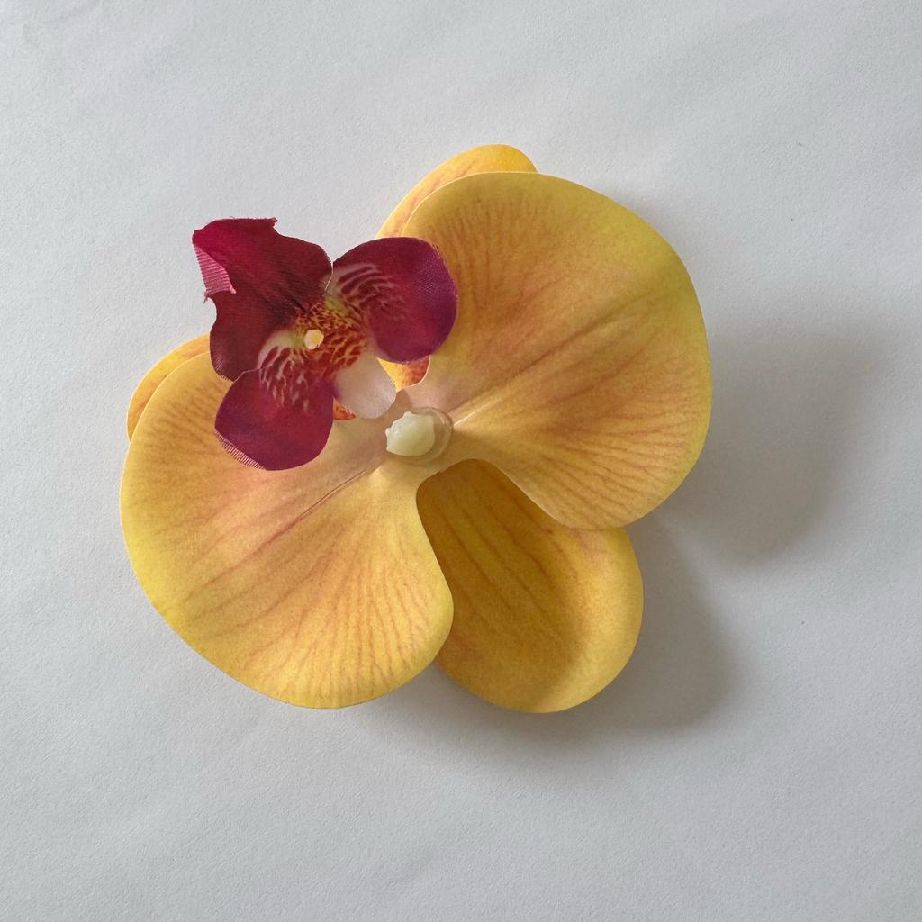 10PCS Phalaenopsis Simulated Flower Head Fake Flower Handmade DIY Decorative Hairpin Corsage Accessories Souvenir Decoration