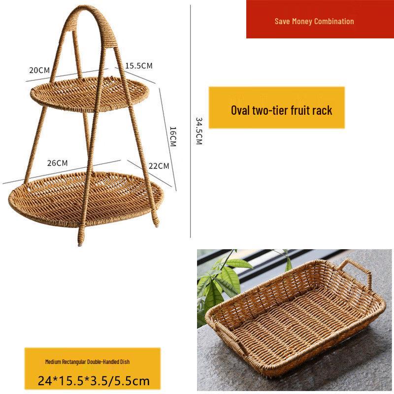 Two-Tier Bamboo Tea Ceremony Basket