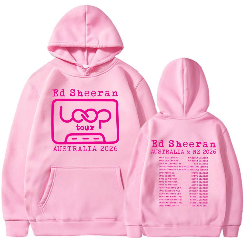 Ed Sheeran Loop Tour Australien und Neuseeland 2026 Tour-Hoodies Herren Damen Kleidung Mode Harajuku Oversized Sweatshirts Mäntel