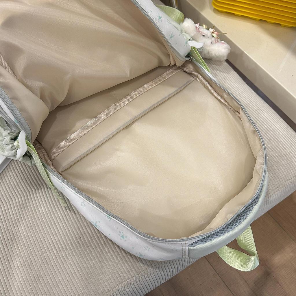 Schoolbag College Style School Bag Mori Dopamine Pain Layer Junior High School Student Large Capacity Backpack Cute Star Make-up Shoulder Bag
