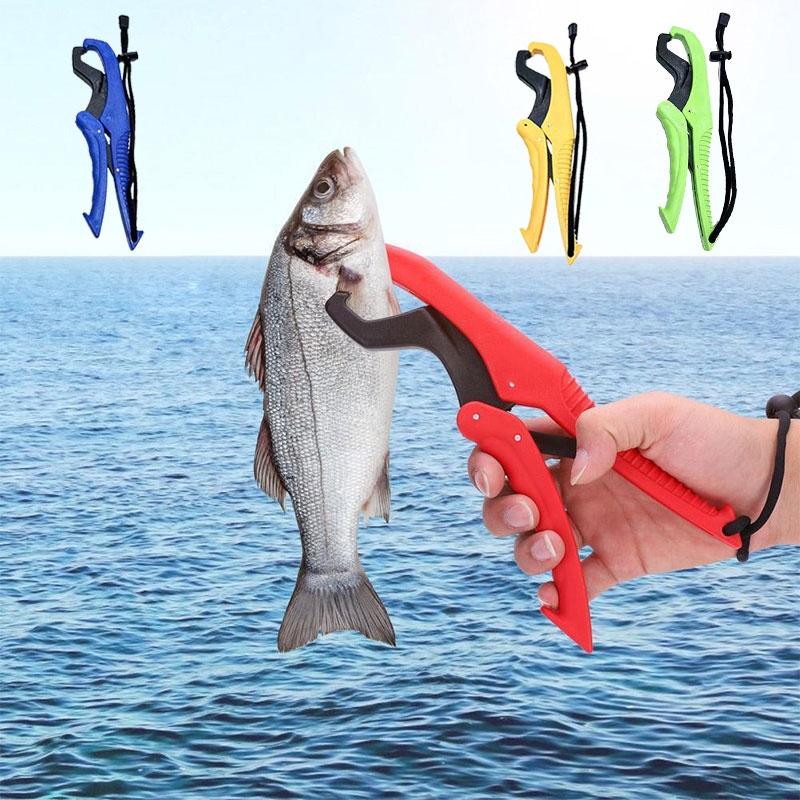 Fish Plastic Grip Fishing Holder Floating Lip Grabber Lanyard Plier Tool Fishing