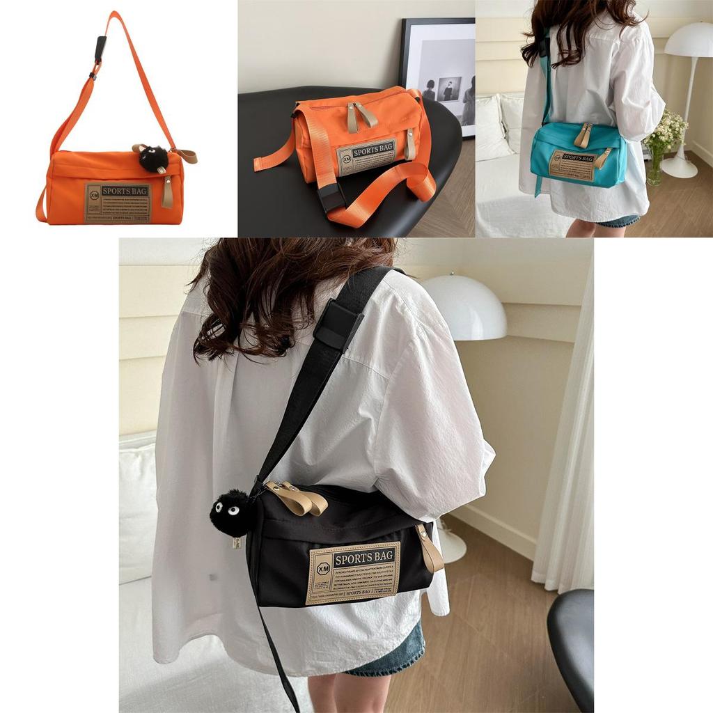 Stylish Casual Women's Shoulder Bag In Trendy Japanese And Korean Design With Pillow Shape And Multiple Color Options For Outdoor Use