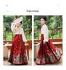 Children's Hanfu Set: Women's Mian Skirt with Embroidered Shirt, 2025 Tang Suit Style.