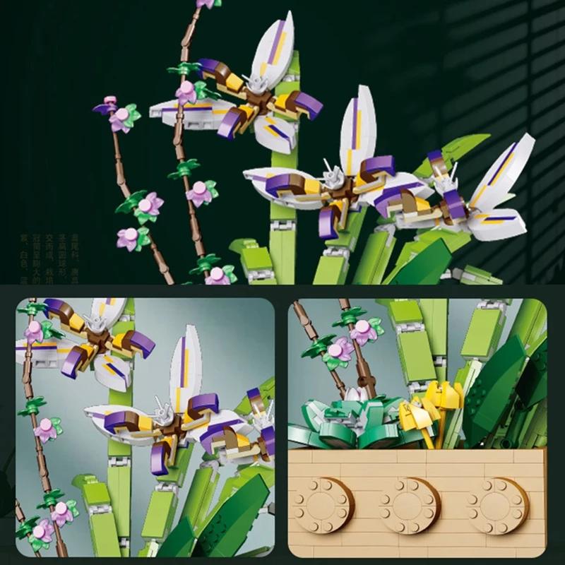 Set Fiori Da Costruire Bonsai Crisantemo 388 Pezzi – Blocchi Per Adulti E Bambini, Decorazione Casa Regalo Creativo