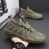 New breathable soft sole trendy dad shoes black blue work men's shoes running casual sneakers