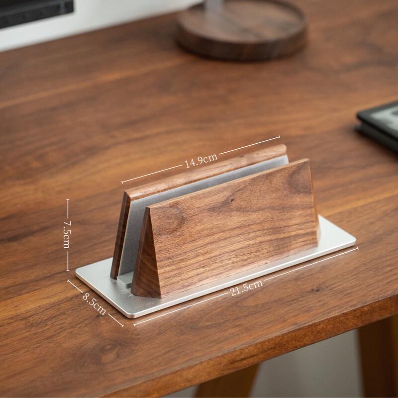 OLOEY Black Walnut Aluminum Laptop Stand