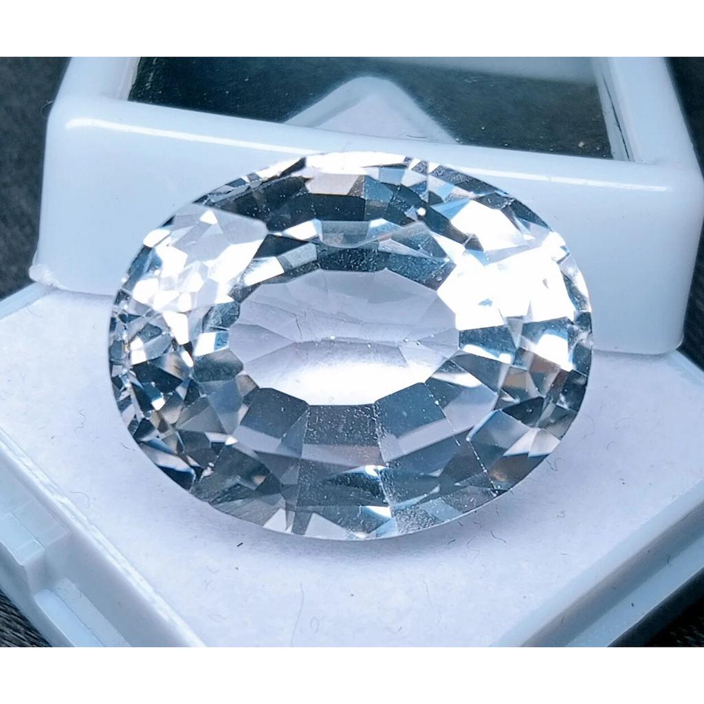 White Sapphire Natural 28-30 Ct Oval Cut Excellent Certified Loose Gemstone