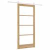 ORKDAL Sliding Door Natural 93 X 202 Cm Solid Pine Wood and Glass