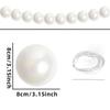 10 sztuk Dekoracja Ścianki Tła Weselnego 5,5 cm 8 cm Plastikowe Sztuczne Perły DIY Girlanda Koralikowa Biała Kula Wisiorek Figurka