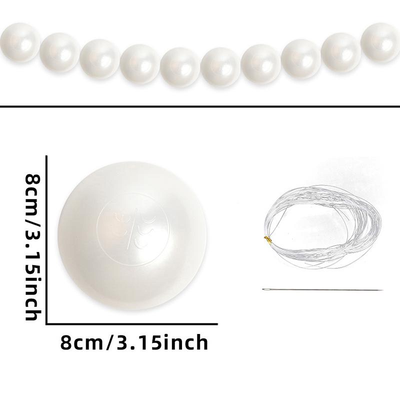 10 sztuk Dekoracja Ścianki Tła Weselnego 5,5 cm 8 cm Plastikowe Sztuczne Perły DIY Girlanda Koralikowa Biała Kula Wisiorek Figurka