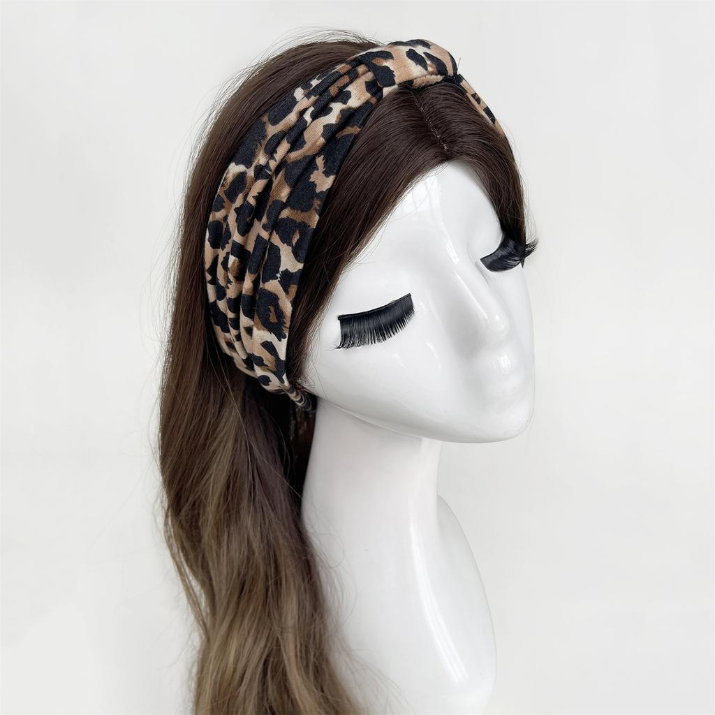 Elastic Leopard Print Scarf Everyday Fashion Headscarf Elegant Headbands Fashion Hair Accessories