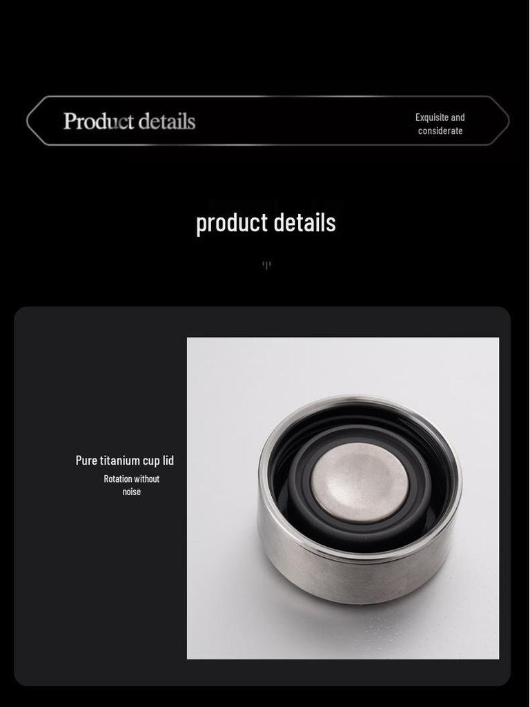 Antibakterieller Titan-Isolierbecher mit Tee-Sieb, Geschenkbox - Tragbar, hochwertiges Geschäftsgeschenk für Männer und Frauen