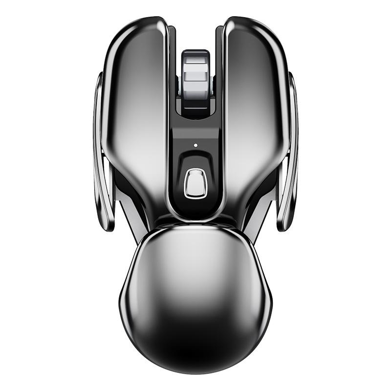 PX2 Metal 2.4G Rechargeable Wireless Mute 1600DPI Mouse 6 Buttons for PC Laptop Computer Gaming Office Home Waterproof