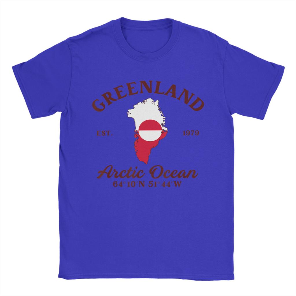 Mens Greenland Map Flag Travel Souvenir Greenlandic Pride Roots T Shirt  Pure Cotton Clothing Short Sleeve O Neck Tees TShirts