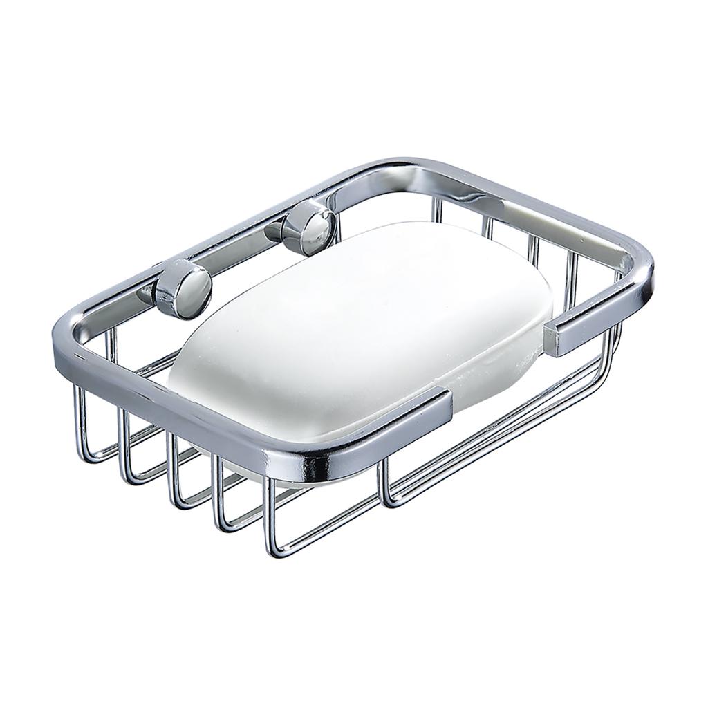 Stainless Steel Soap Holder Soap Dish Wall Mounted Non-slip Soap Organizers Space Saving Rust-proof Bathroom Soap Storage Racks